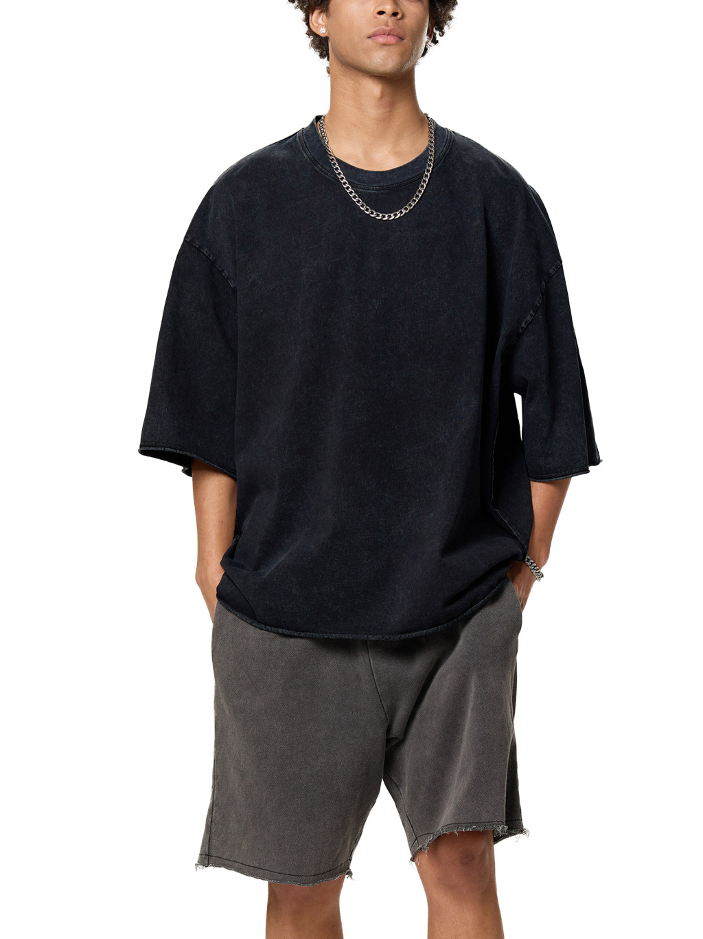 Snow Washed Raw Edge Boxy T-Shirt – Vintage Streetwear | Tapstitch-7